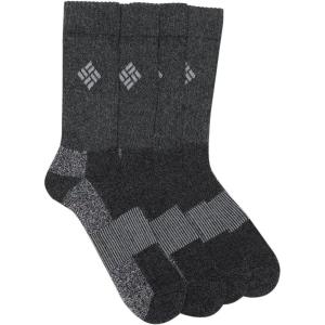 Columbia Men’s Moisture Control Crew Socks Multipack(Charcoal Black (4 Pairs))