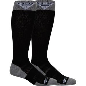 Columbia Men’s Pfg Performance Fishing Gear Over the Calf Wader Gear Socks Multipack(Black (2 Pairs))