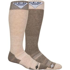 Columbia Men’s Pfg Performance Fishing Gear Over the Calf Wader Gear Socks Multipack(Khaki/Brown (2 Pairs))