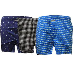 Columbia Men’s Printed Woven Boxers 3 Pack(Pool/Carbon/Cnv)