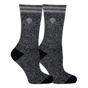 Columbia Women’s 2 Pack Fleece Lined Thermal Crew Socks(Black)