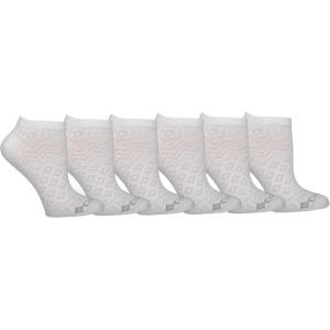 Columbia Women’s 6 Pack Mesh No Show Socks(White)