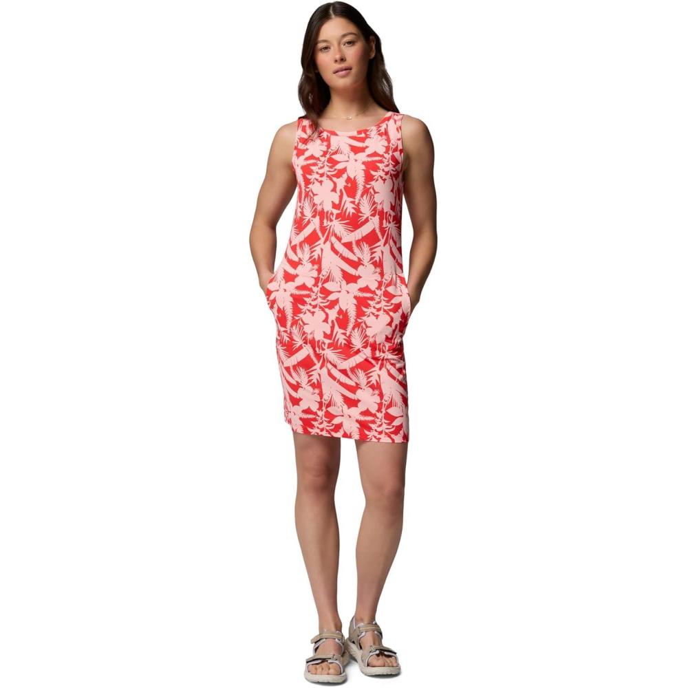 imageColumbia Womens Chill River Printed DressPoppy RedBotaniflage Tonal