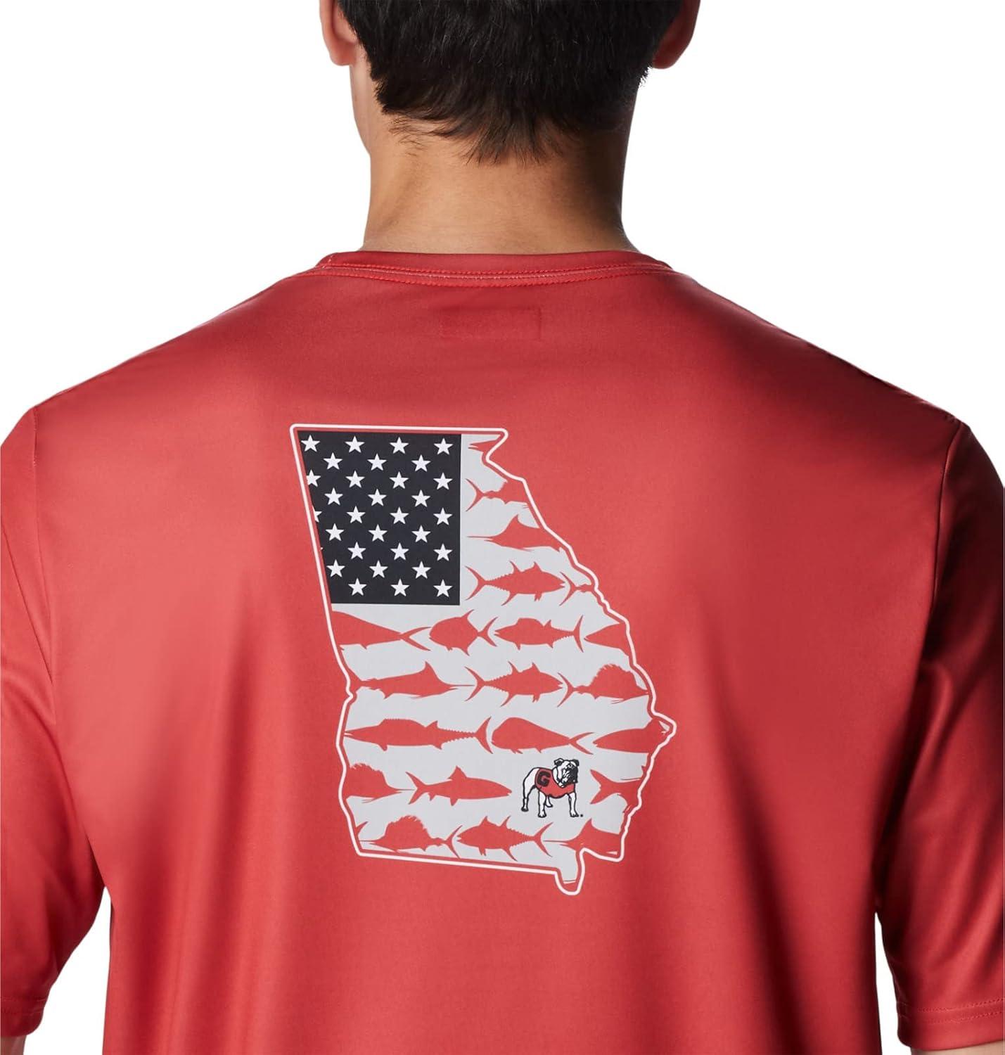 imageColumbia Mens Collegiate Terminal Tackle SS ShirtUga Bright Red