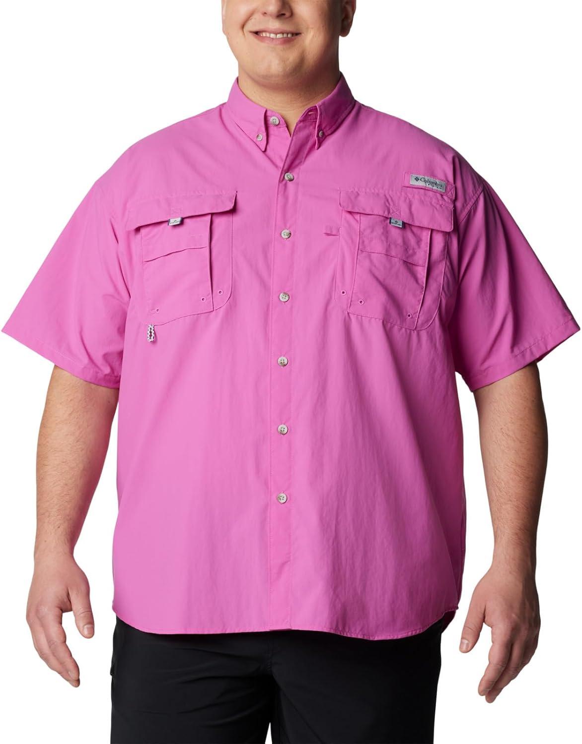 imageColumbia Mens PFG Bahama II Short Sleeve Fishing ShirtBright Lavender