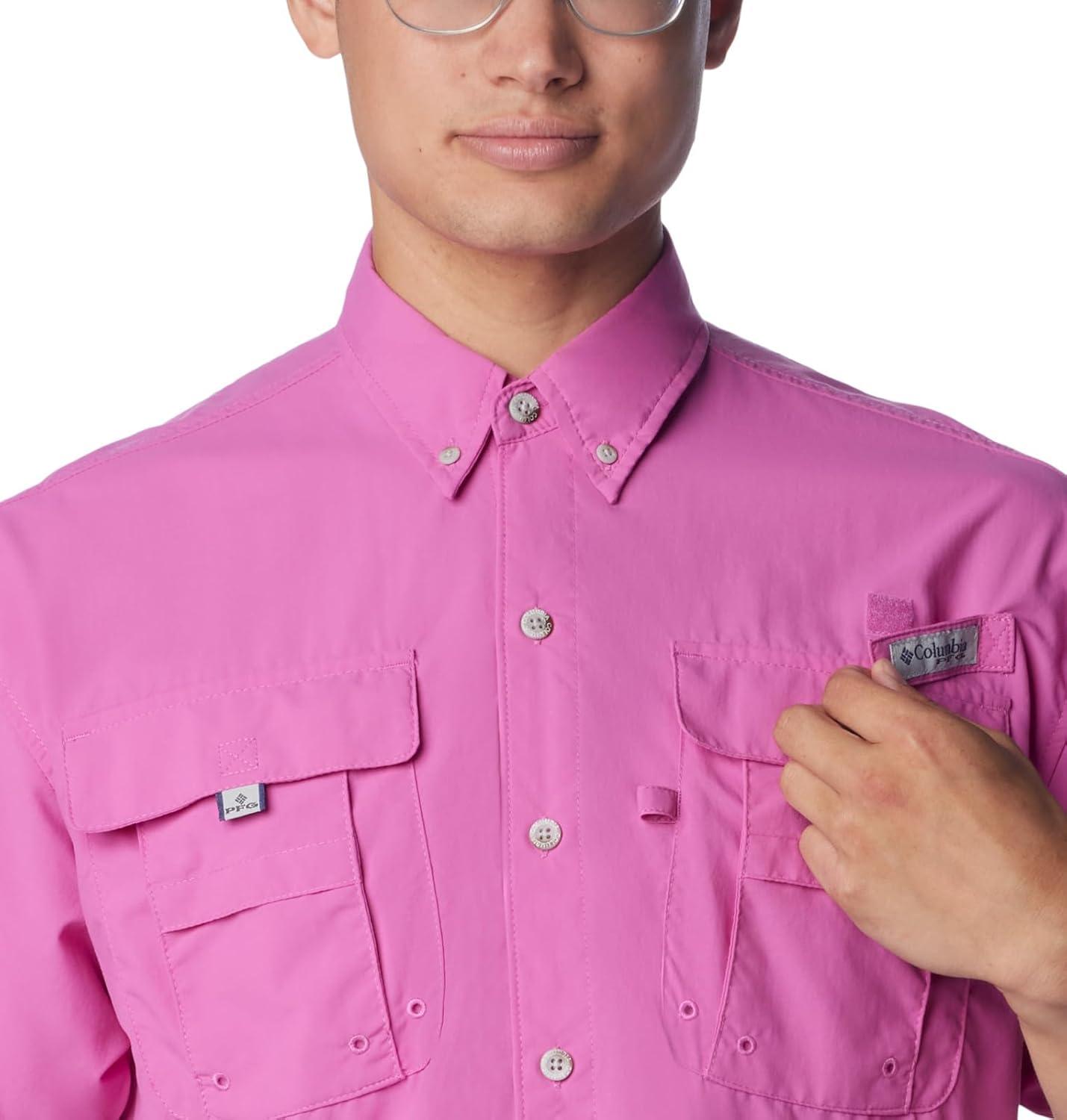 imageColumbia Mens PFG Bahama II Short Sleeve Fishing ShirtBright Lavender