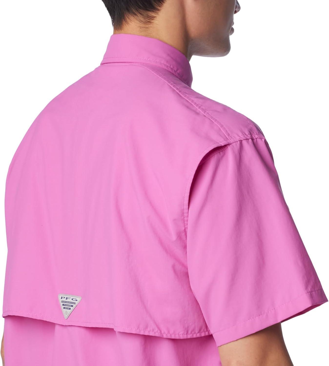 imageColumbia Mens PFG Bahama II Short Sleeve Fishing ShirtBright Lavender