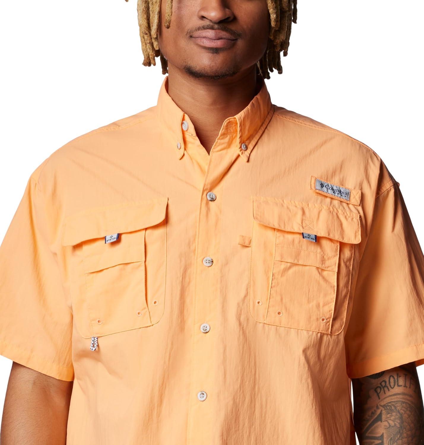 imageColumbia Mens PFG Bahama II Short Sleeve Fishing ShirtBright Nectar