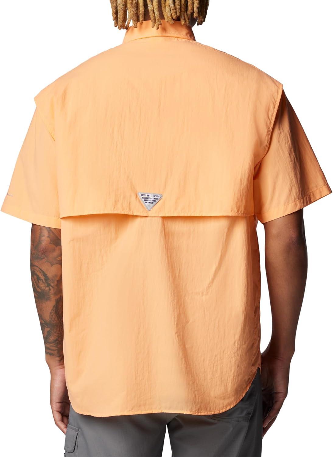imageColumbia Mens PFG Bahama II Short Sleeve Fishing ShirtBright Nectar