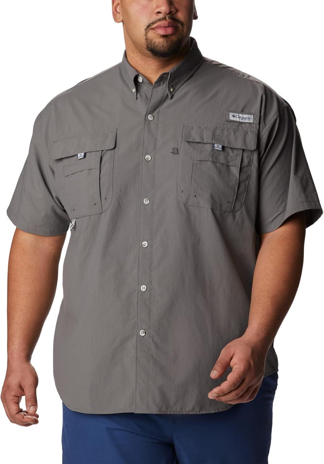 imageColumbia Mens PFG Bahama II Short Sleeve Fishing ShirtCity Grey