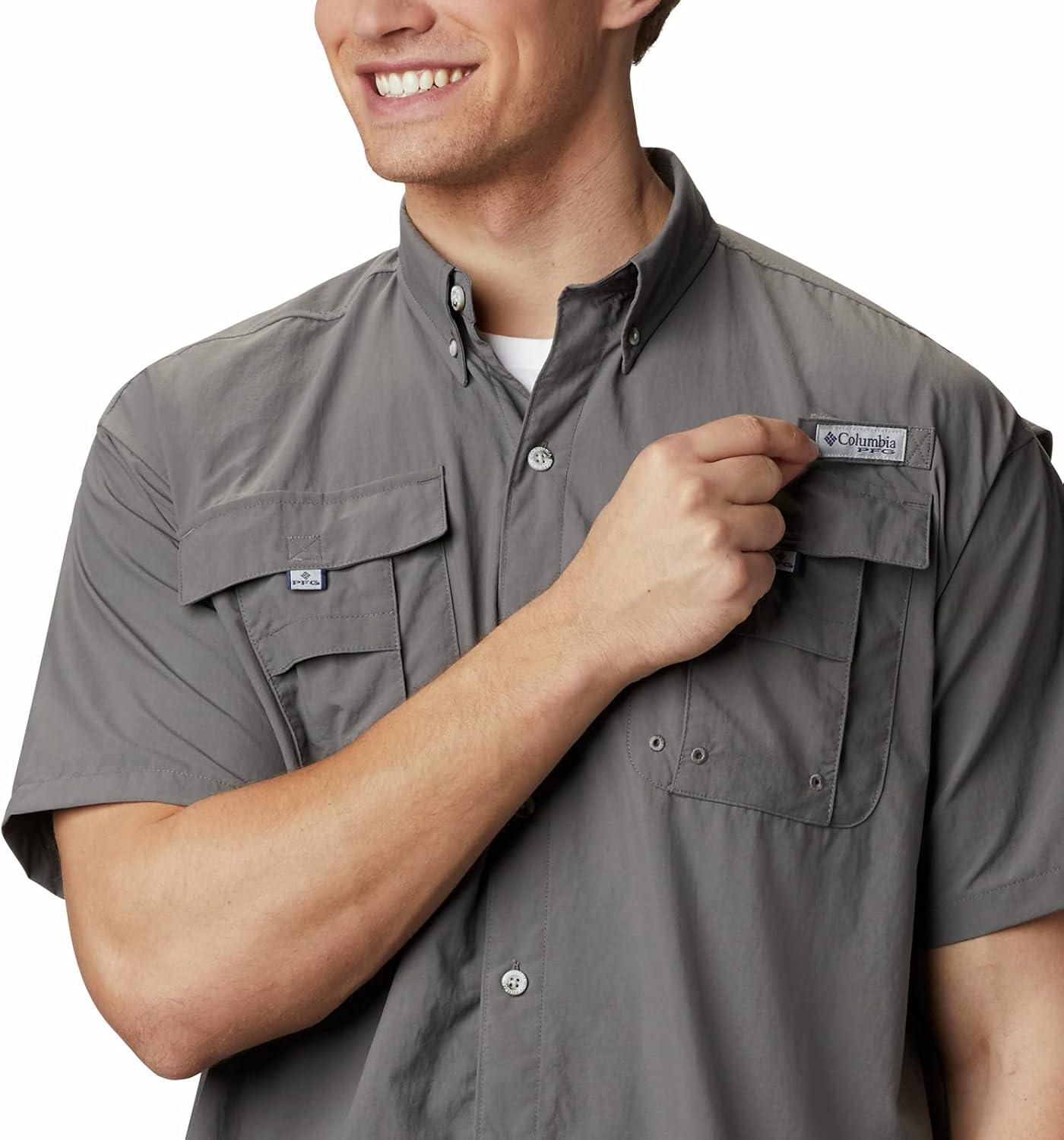 imageColumbia Mens PFG Bahama II Short Sleeve Fishing ShirtCity Grey