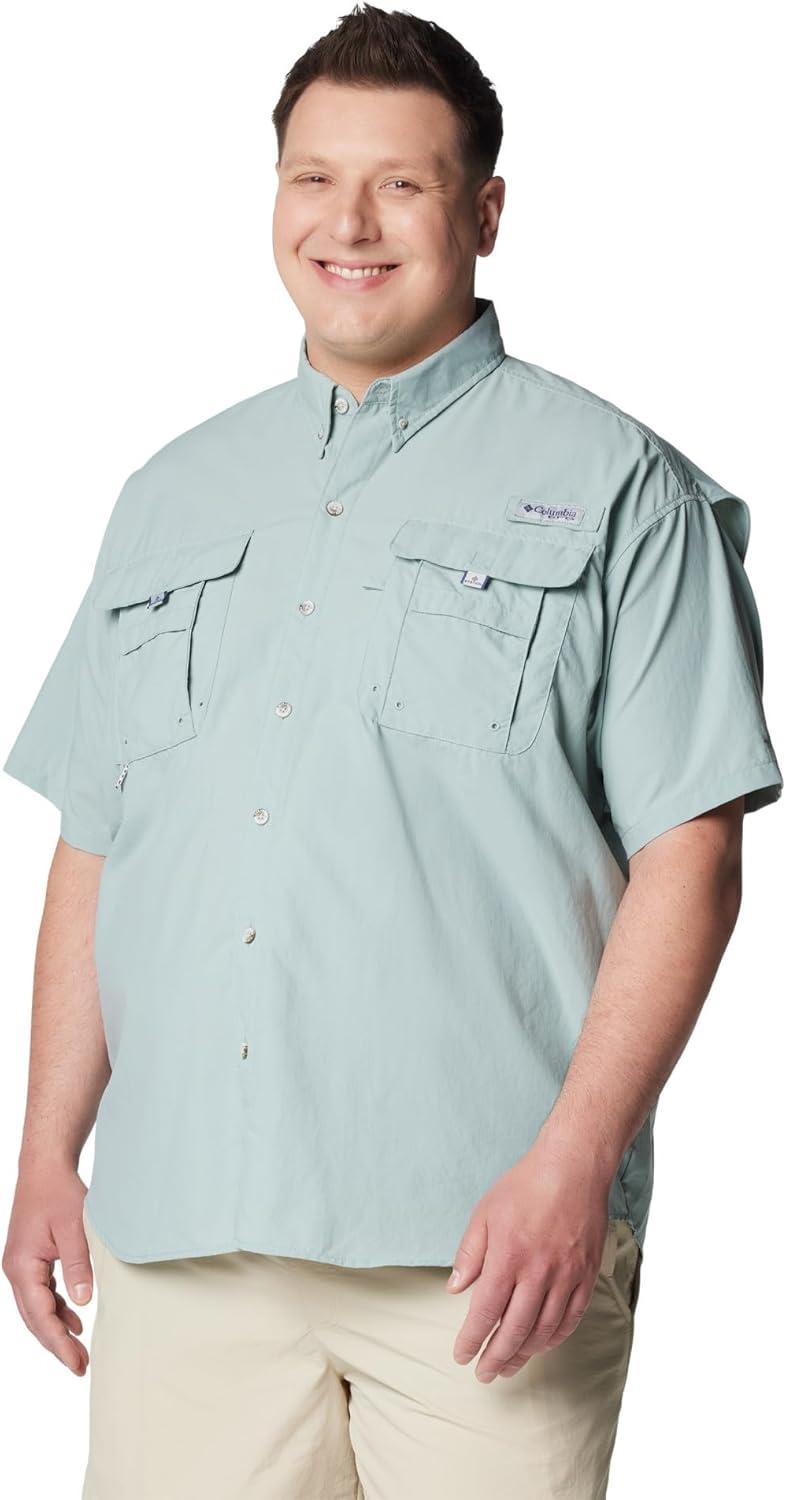 imageColumbia Mens PFG Bahama II Short Sleeve Fishing ShirtCrushed Blue