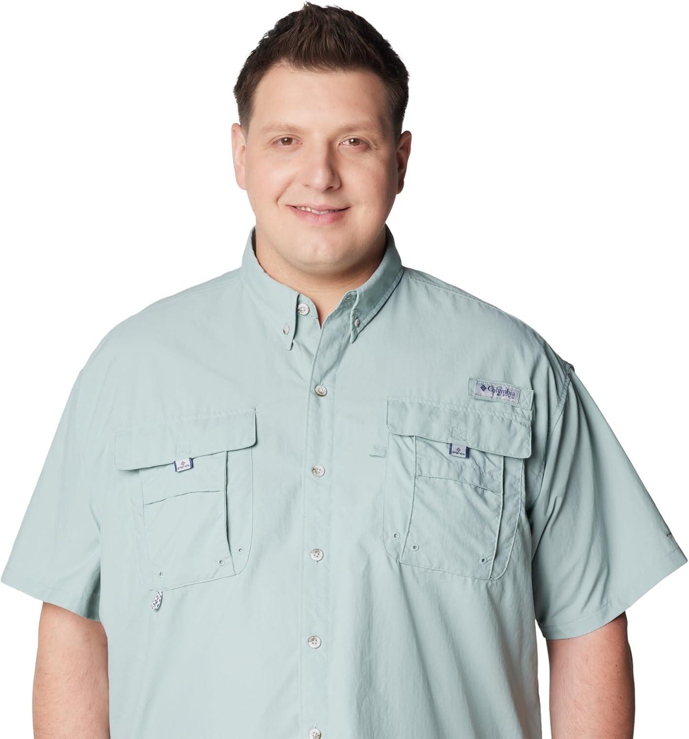 imageColumbia Mens PFG Bahama II Short Sleeve Fishing ShirtCrushed Blue