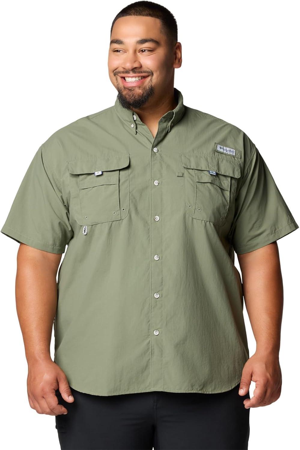 imageColumbia Mens PFG Bahama II Short Sleeve Fishing ShirtCypress