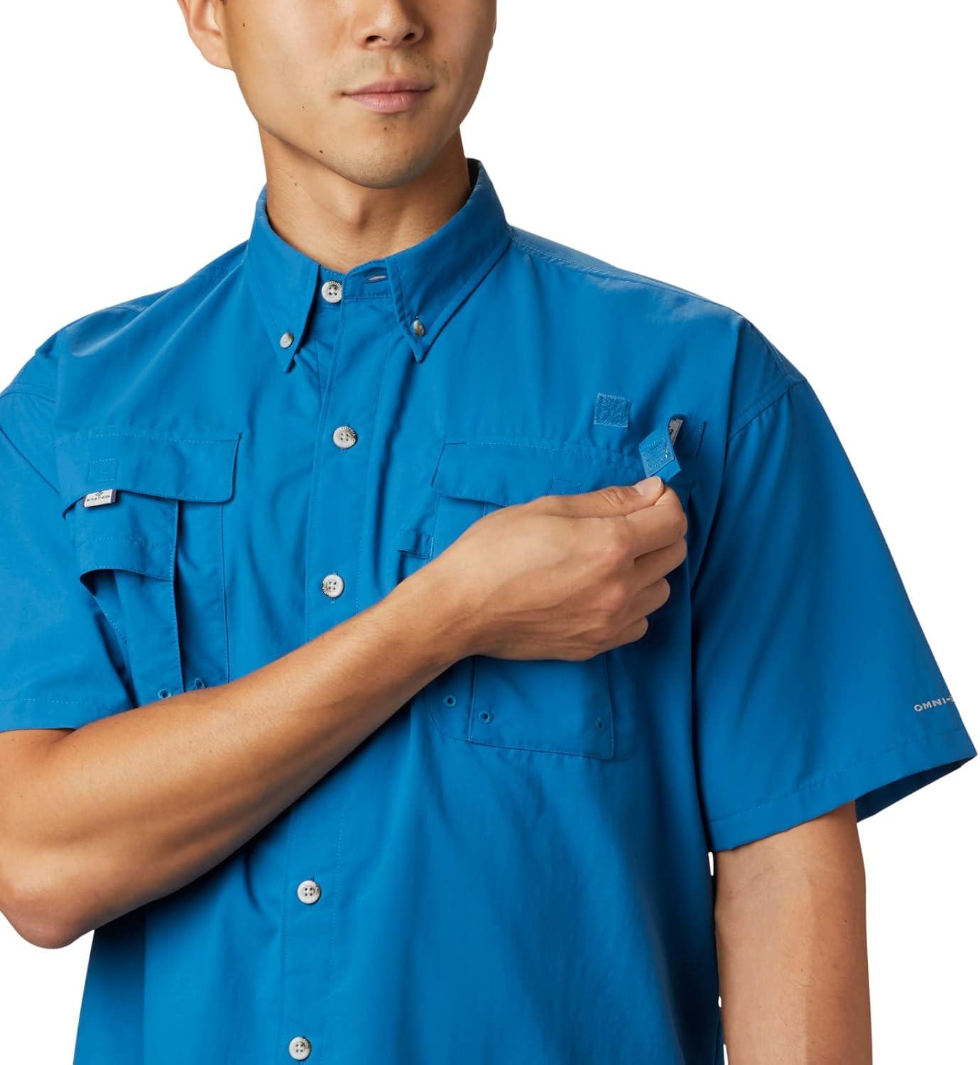 imageColumbia Mens PFG Bahama II Short Sleeve Fishing ShirtDark Pool