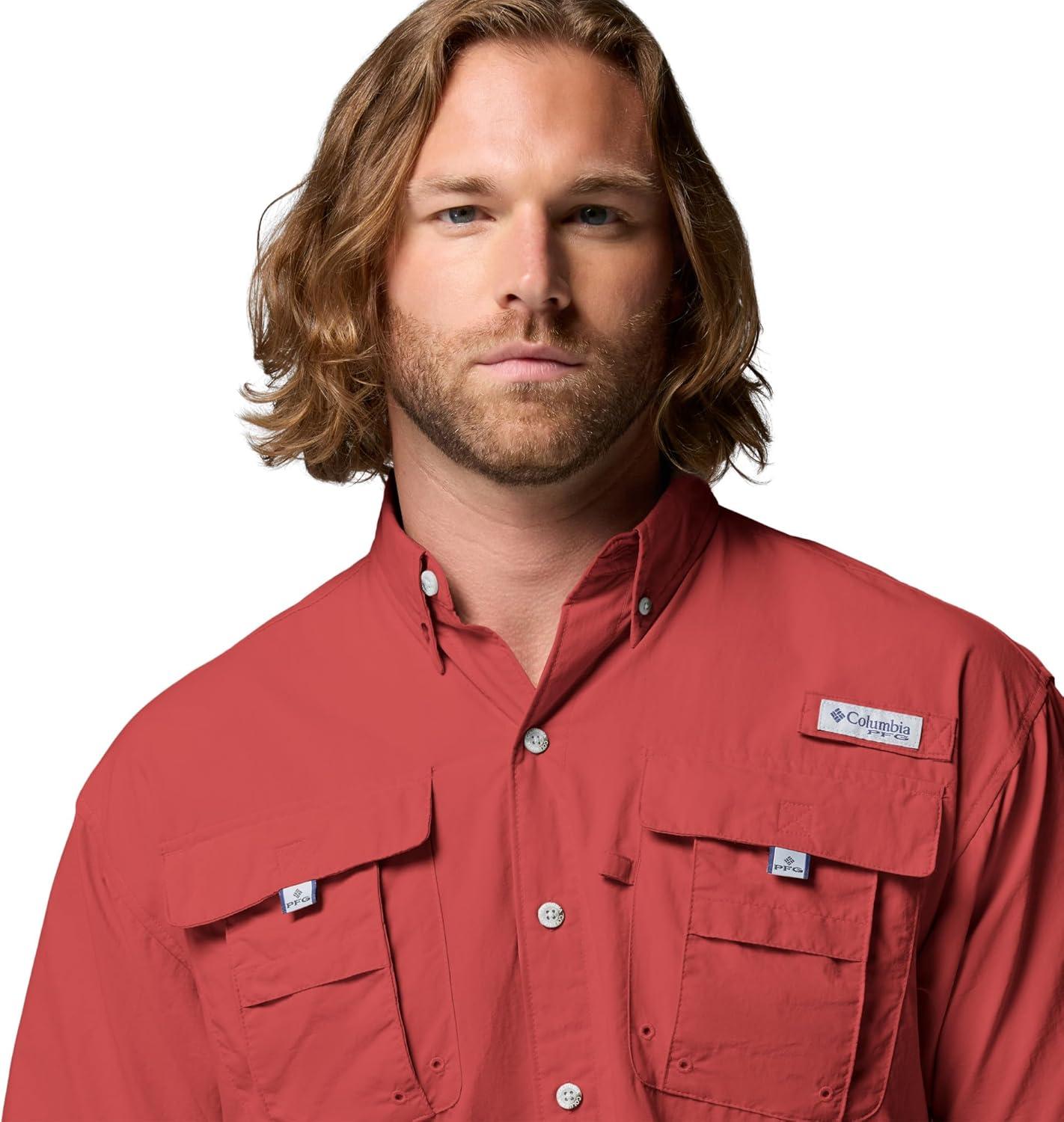 imageColumbia Mens PFG Bahama II Short Sleeve Fishing ShirtDusty Crimson