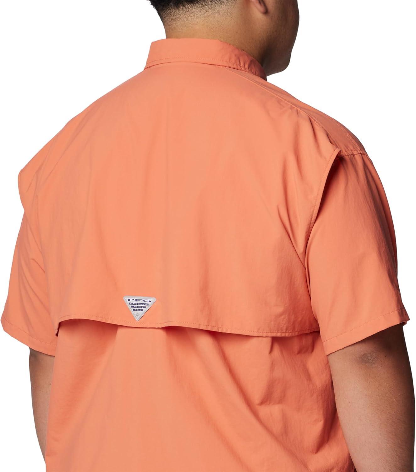 imageColumbia Mens PFG Bahama II Short Sleeve Fishing ShirtFaded Peach