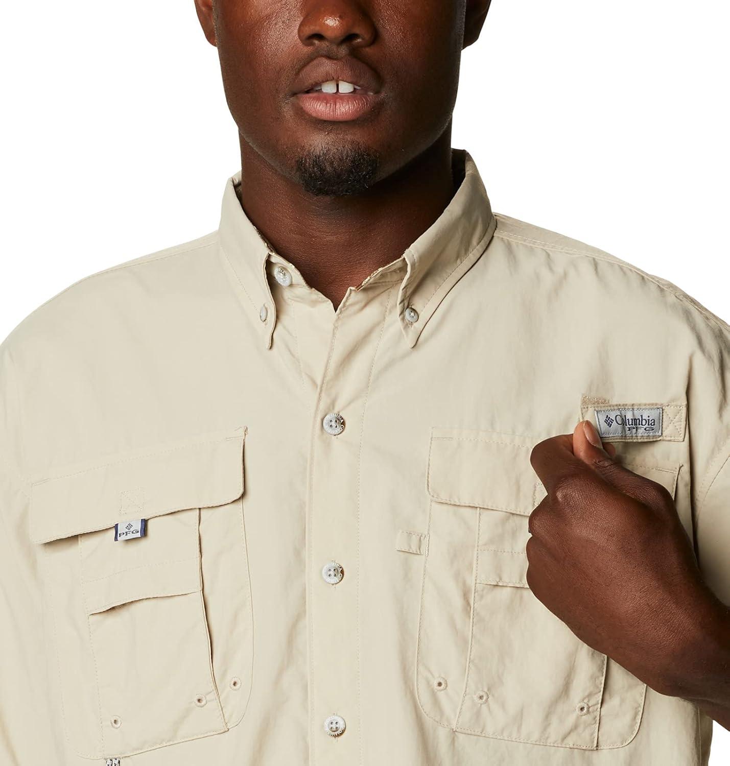 imageColumbia Mens PFG Bahama II Short Sleeve Fishing ShirtFossilRealtree Edge
