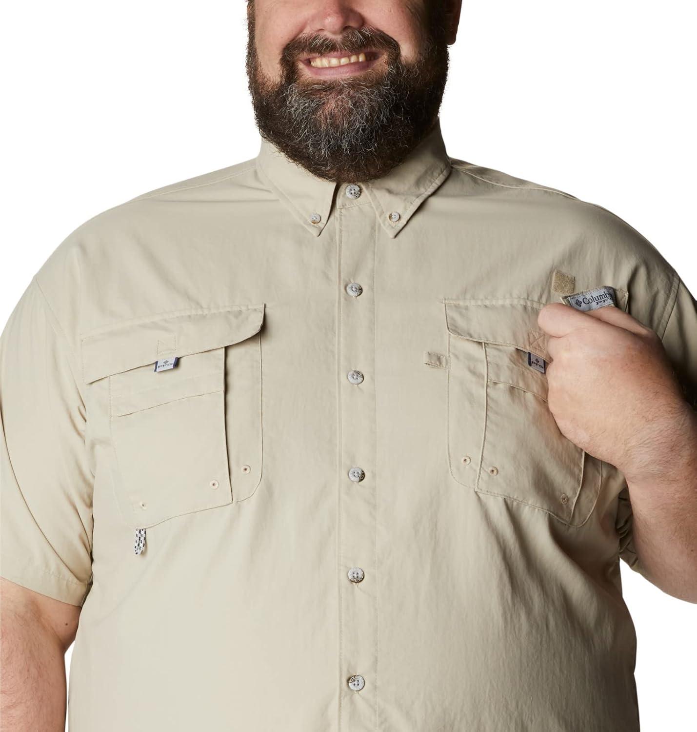 imageColumbia Mens PFG Bahama II Short Sleeve Fishing ShirtFossilRealtree Edge