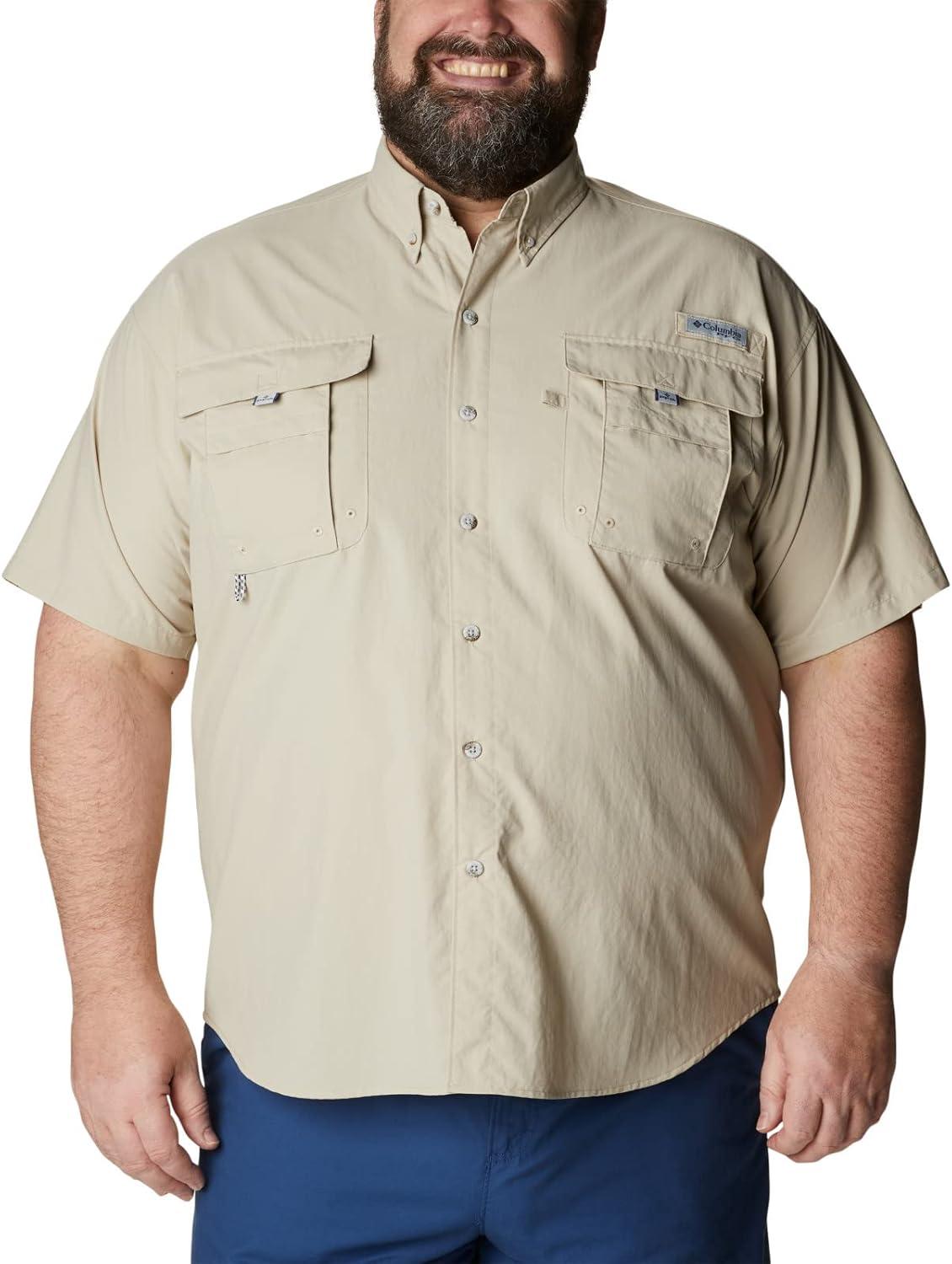 imageColumbia Mens PFG Bahama II Short Sleeve Fishing ShirtFossilRealtree Edge