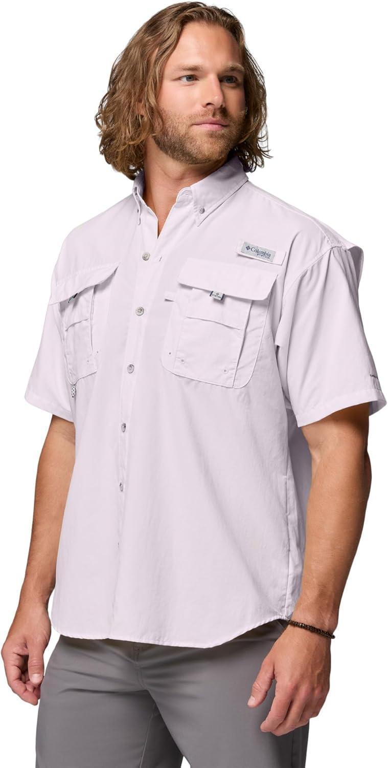 imageColumbia Mens PFG Bahama II Short Sleeve Fishing ShirtLavender Pearl