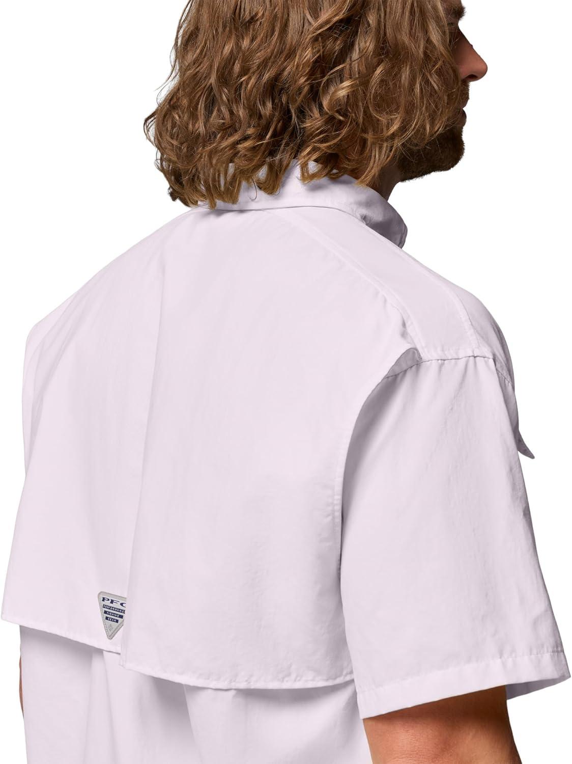 imageColumbia Mens PFG Bahama II Short Sleeve Fishing ShirtLavender Pearl