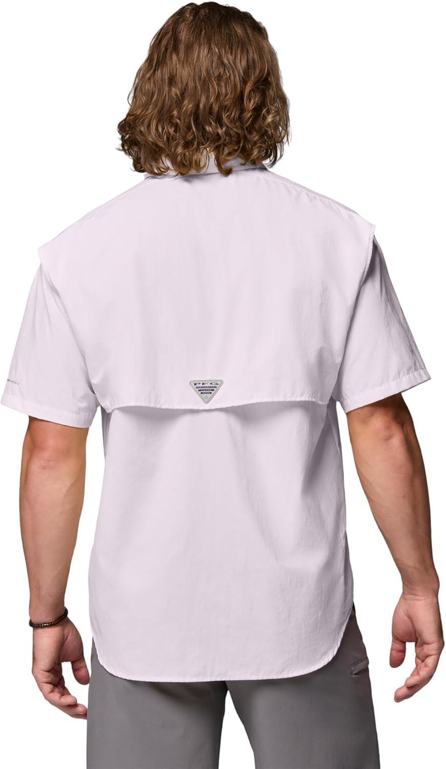 imageColumbia Mens PFG Bahama II Short Sleeve Fishing ShirtLavender Pearl