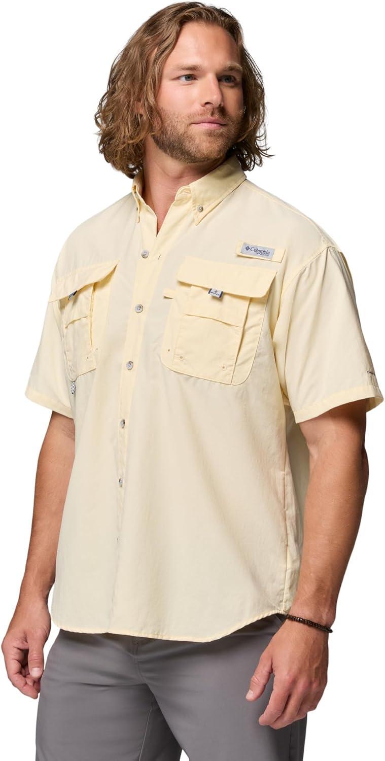 imageColumbia Mens PFG Bahama II Short Sleeve Fishing ShirtLemon Wash
