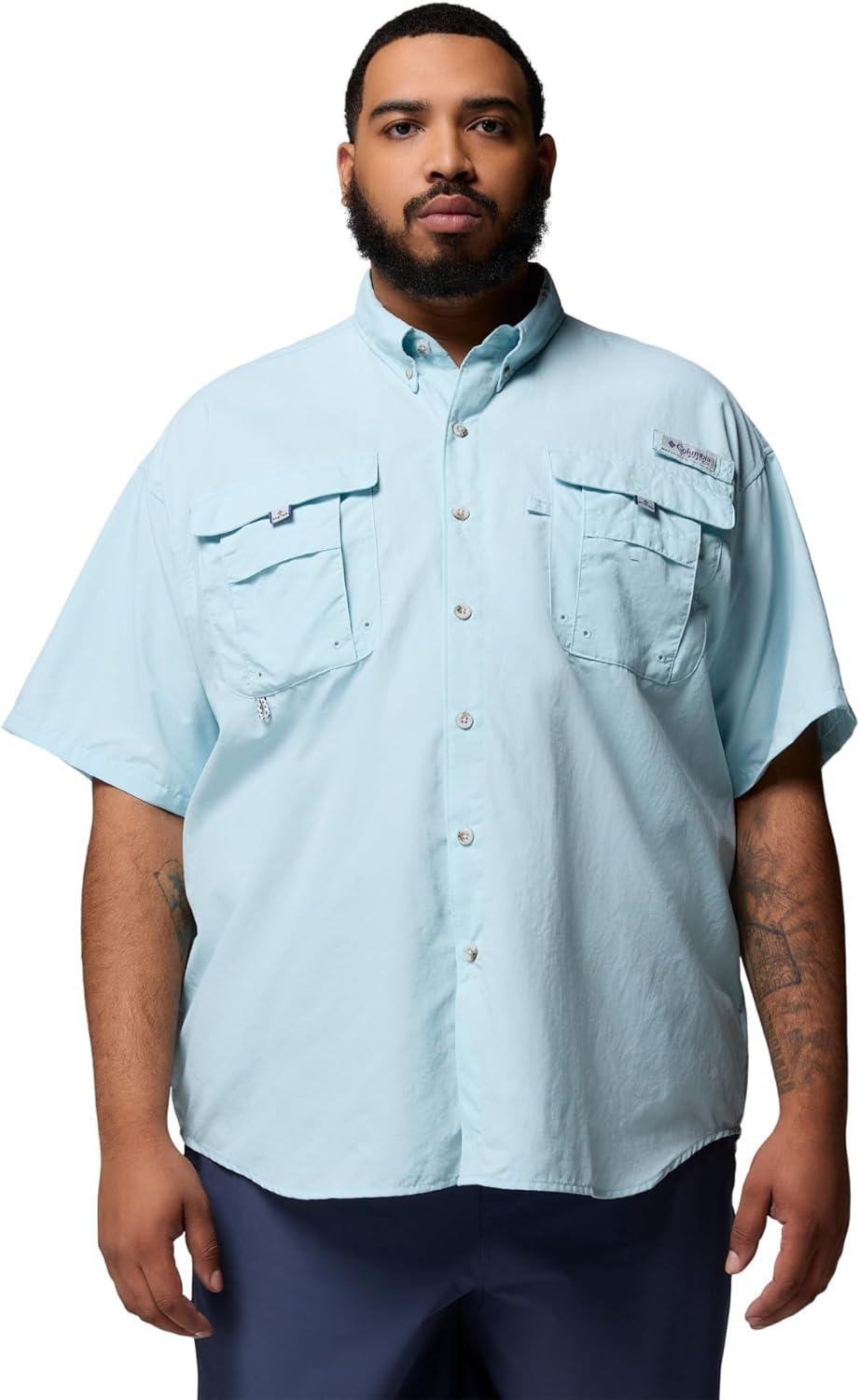 imageColumbia Mens PFG Bahama II Short Sleeve Fishing ShirtMarine Light