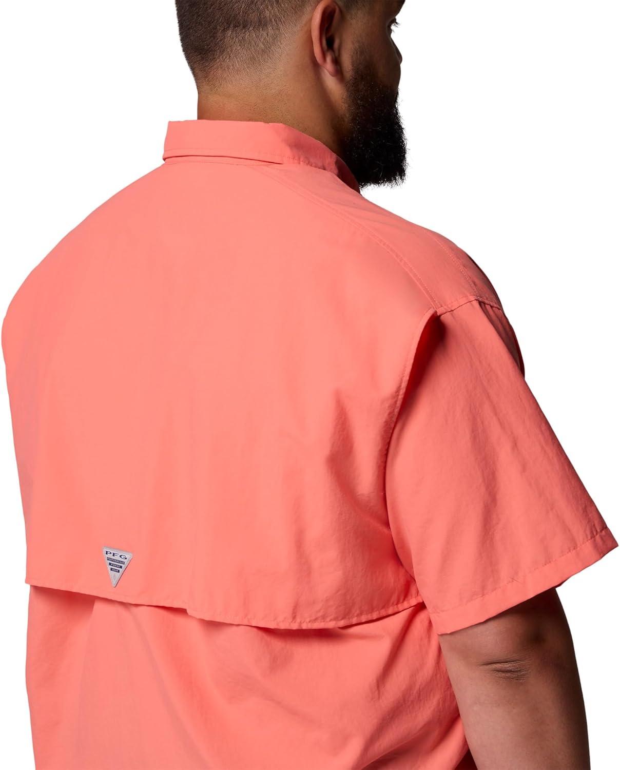imageColumbia Mens PFG Bahama II Short Sleeve Fishing ShirtMelonade