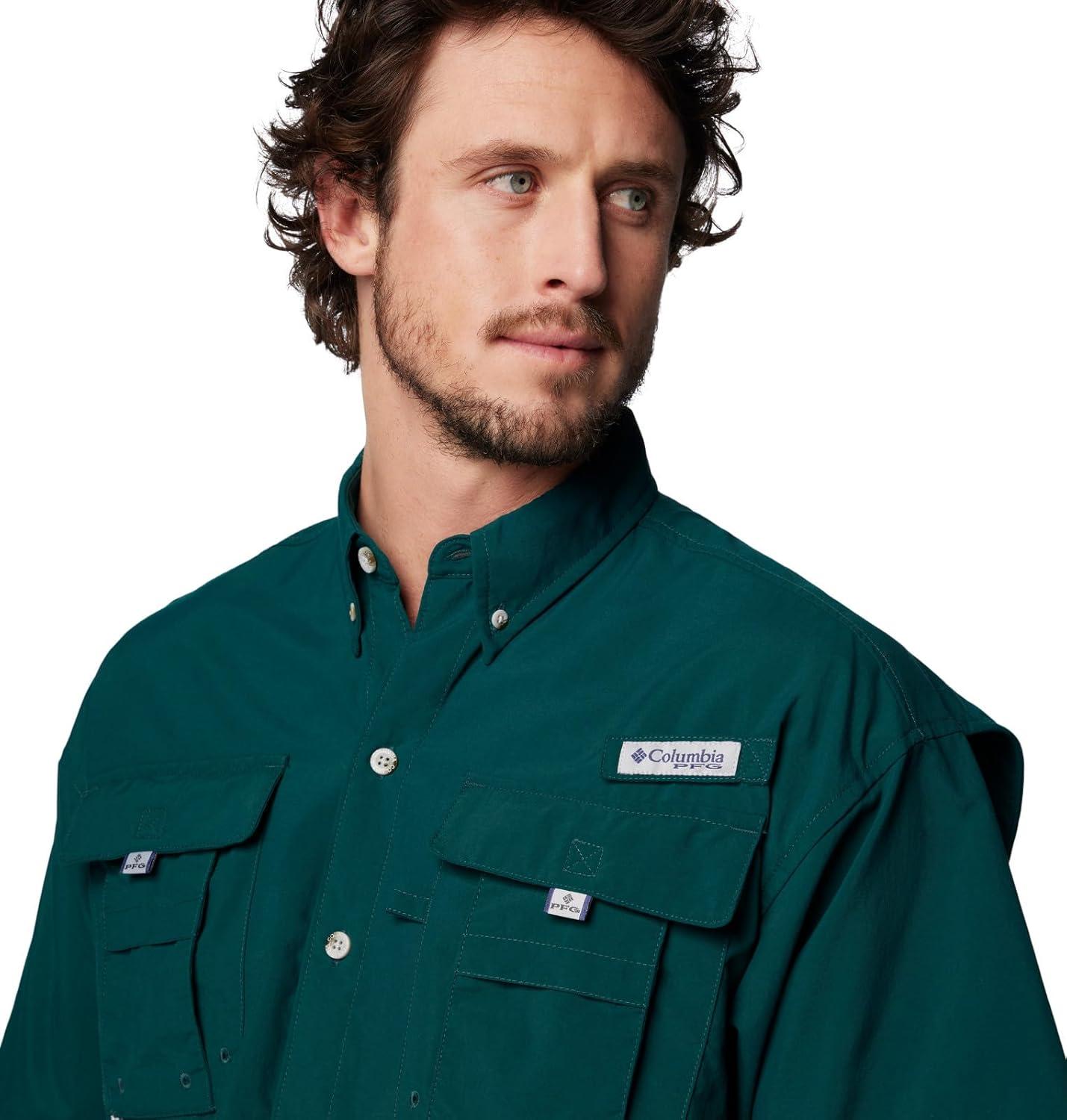 imageColumbia Mens PFG Bahama II Short Sleeve Fishing ShirtMidnight Teal