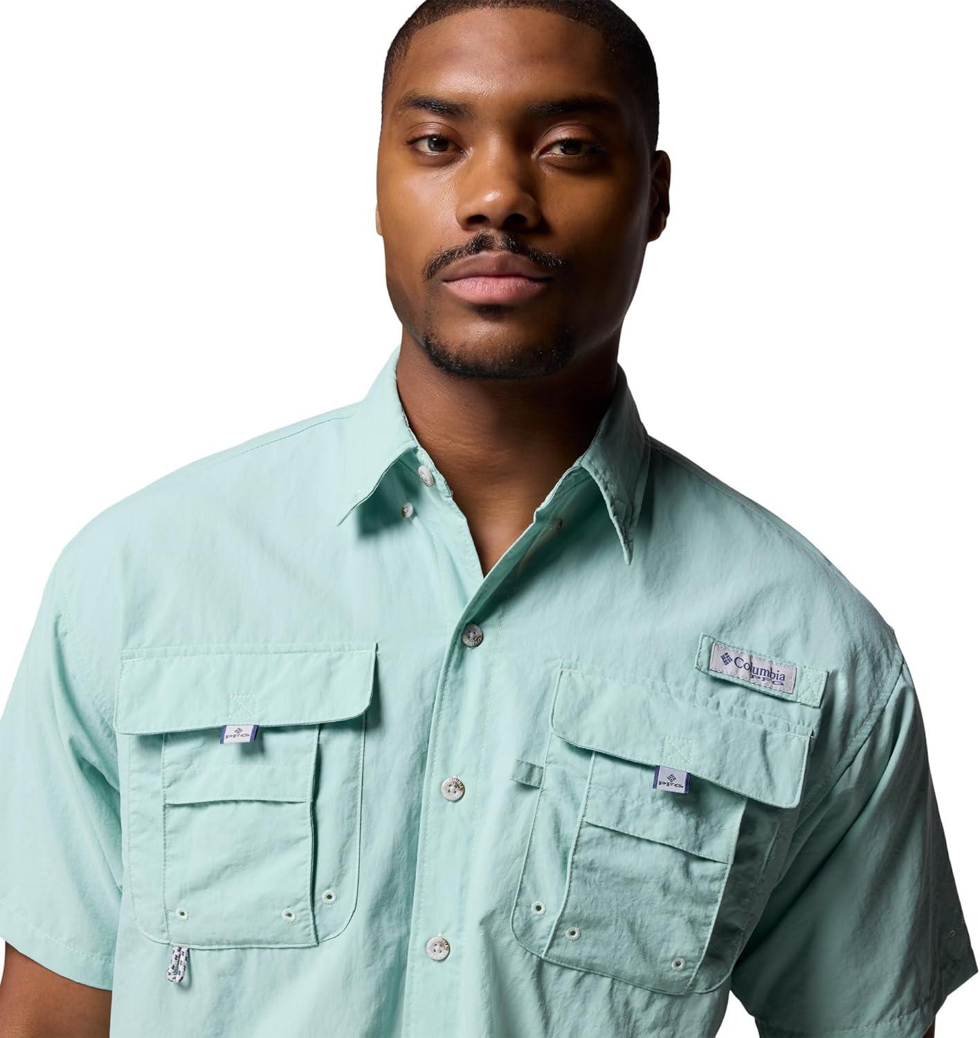 imageColumbia Mens PFG Bahama II Short Sleeve Fishing ShirtMisty Jade