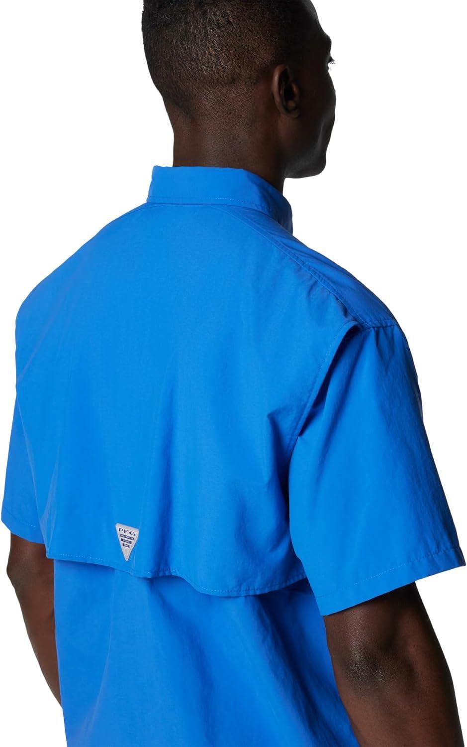 imageColumbia Mens PFG Bahama II Short Sleeve Fishing ShirtVivid Blue