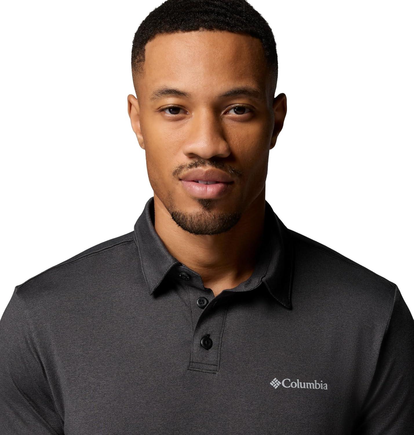 imageColumbia Mens Parsons Point PoloBlack HeatherShark