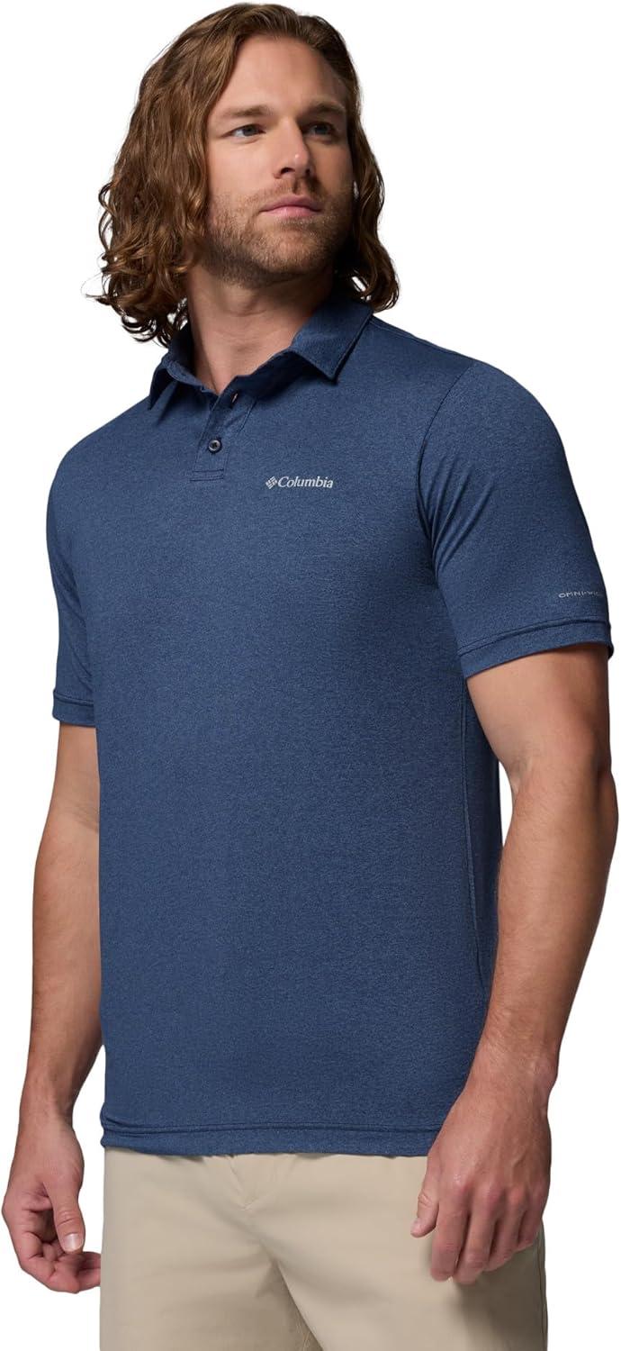 imageColumbia Mens Parsons Point PoloCollegiate NavyHeatherMntn Blue