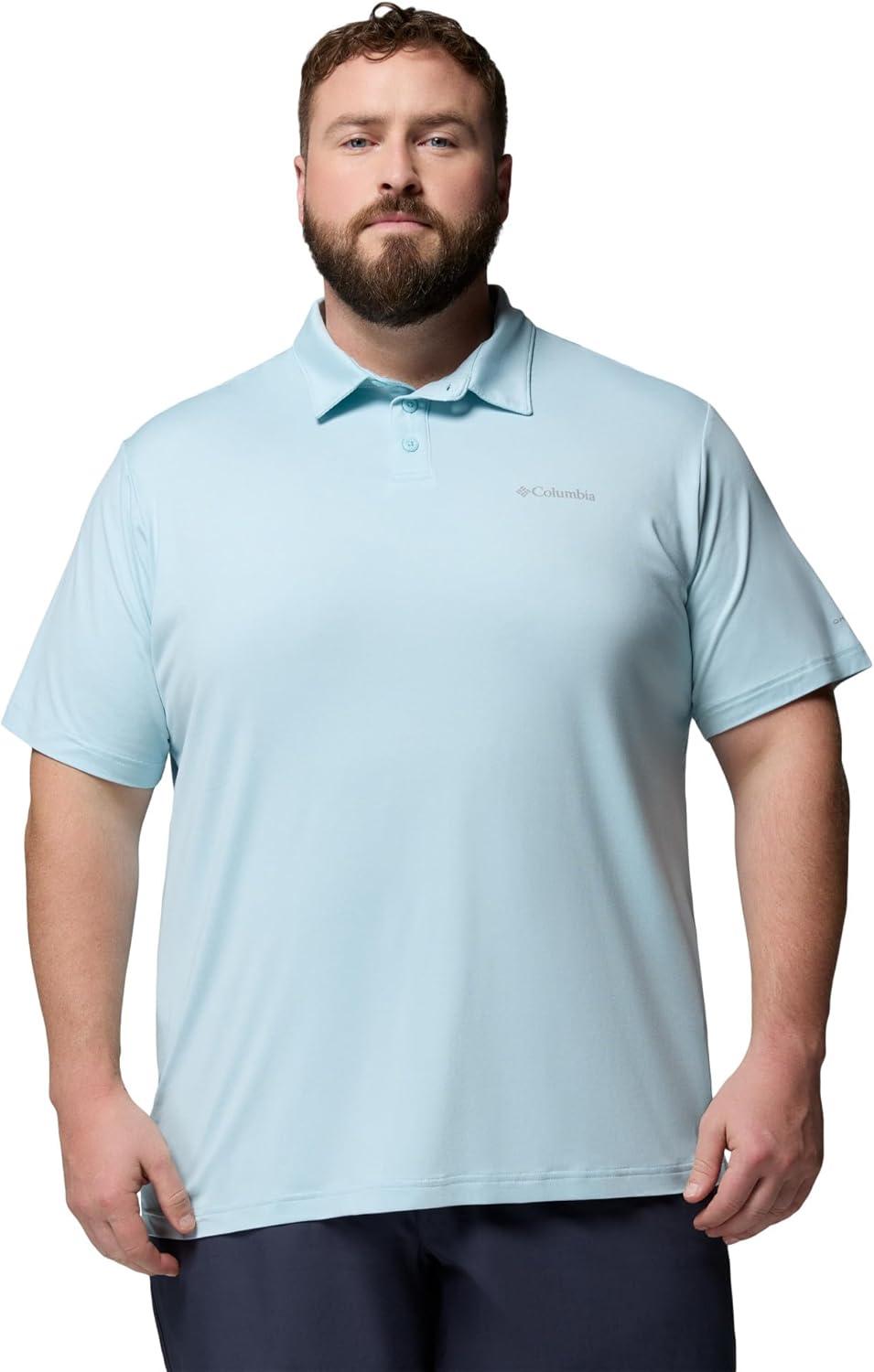 imageColumbia Mens Parsons Point PoloMarine LightHeatherTrnql Blue