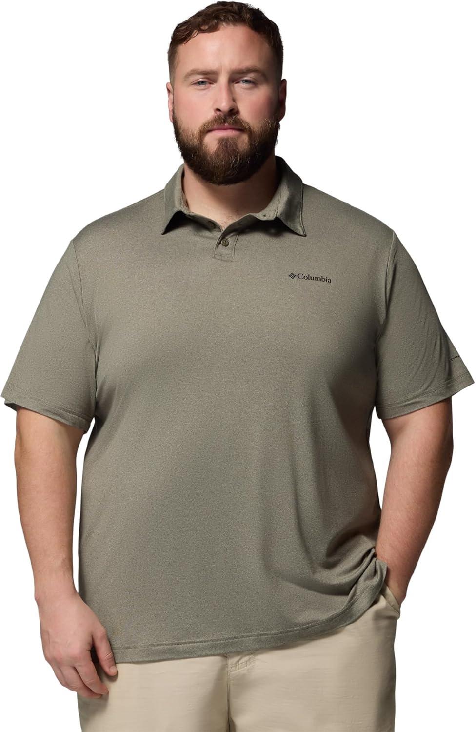 imageColumbia Mens Parsons Point PoloStone GreenHeather