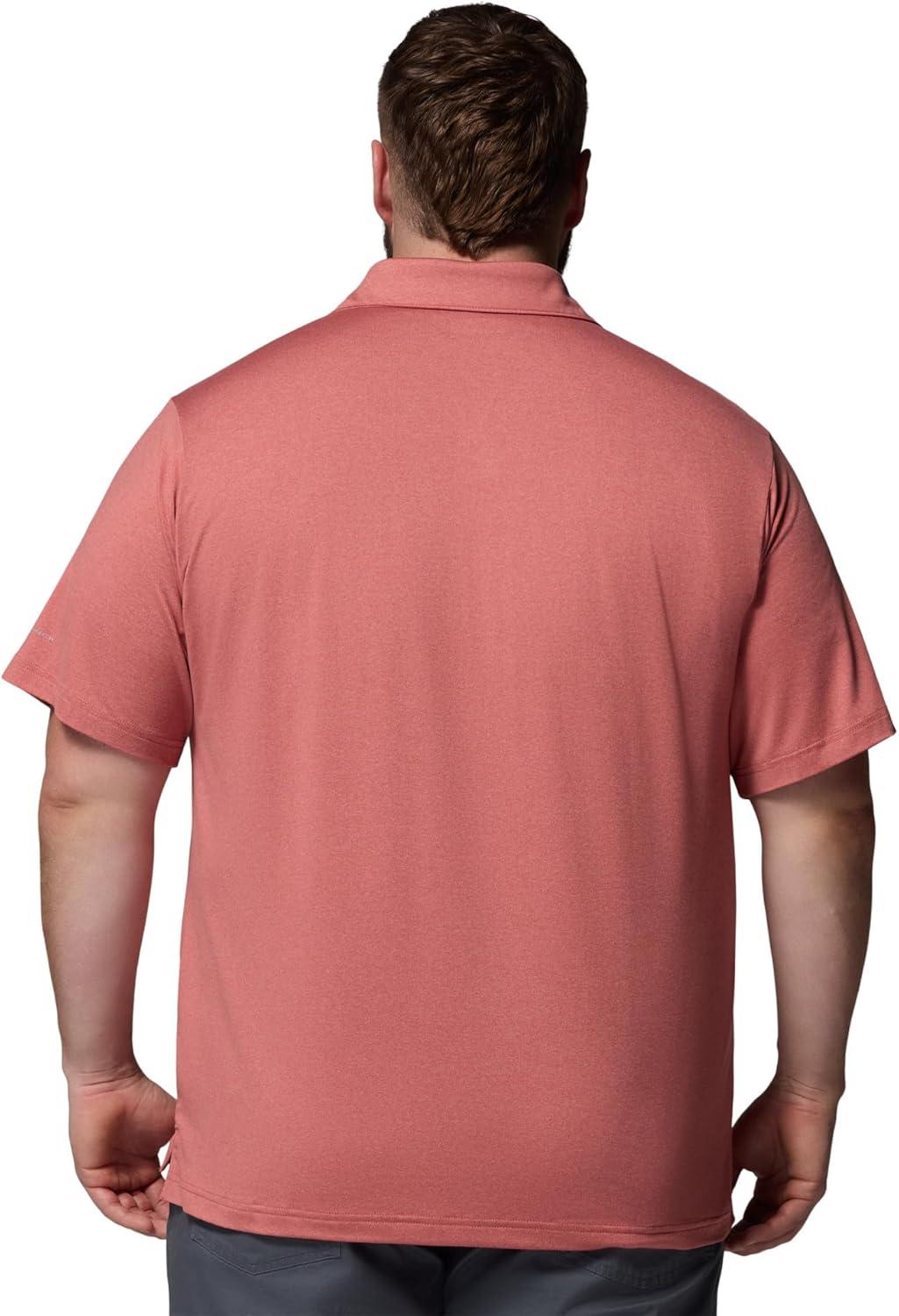 imageColumbia Mens Parsons Point PoloWashed RedHeatherRosewood