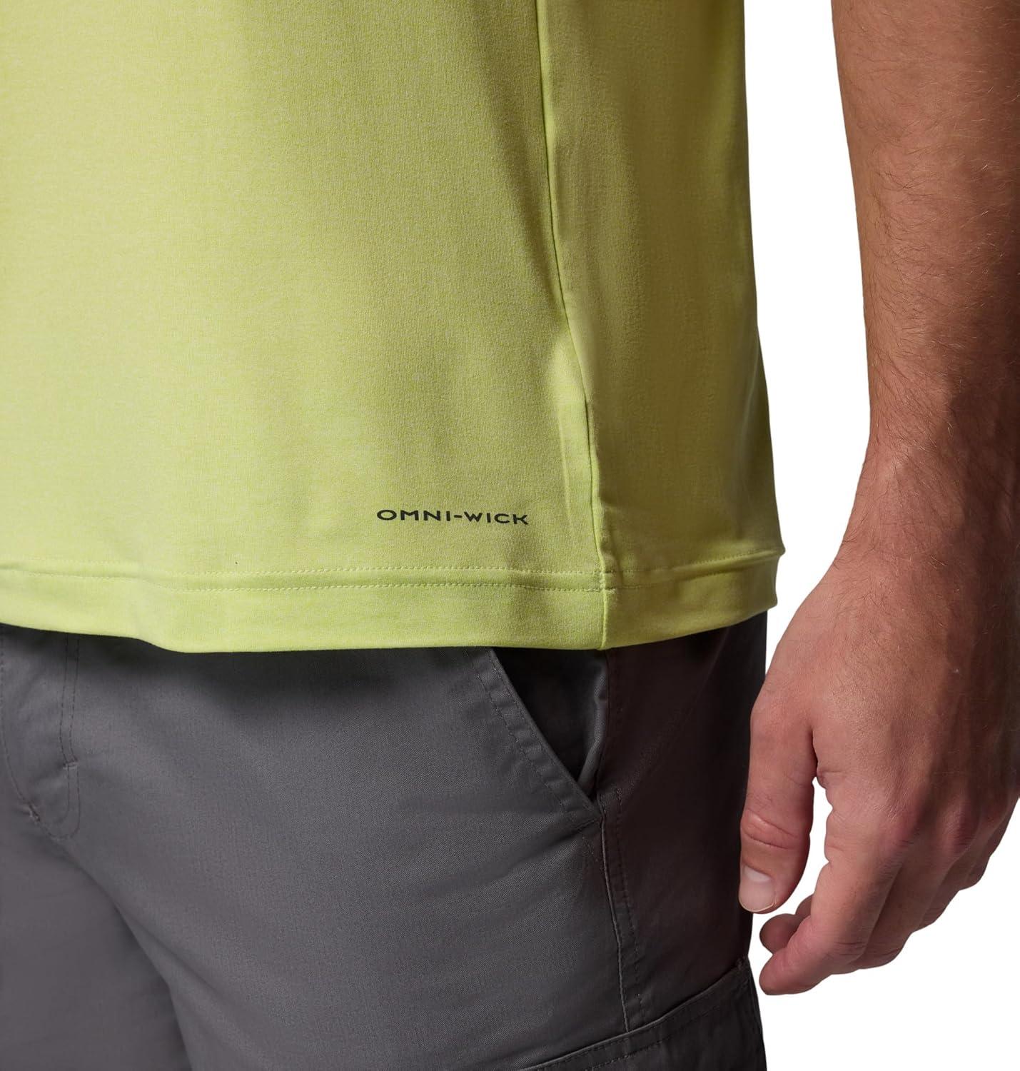 imageColumbia Mens Parsons Point Short Sleeve Back Graphic TeeCitron Haze HeatherSplatter Gem