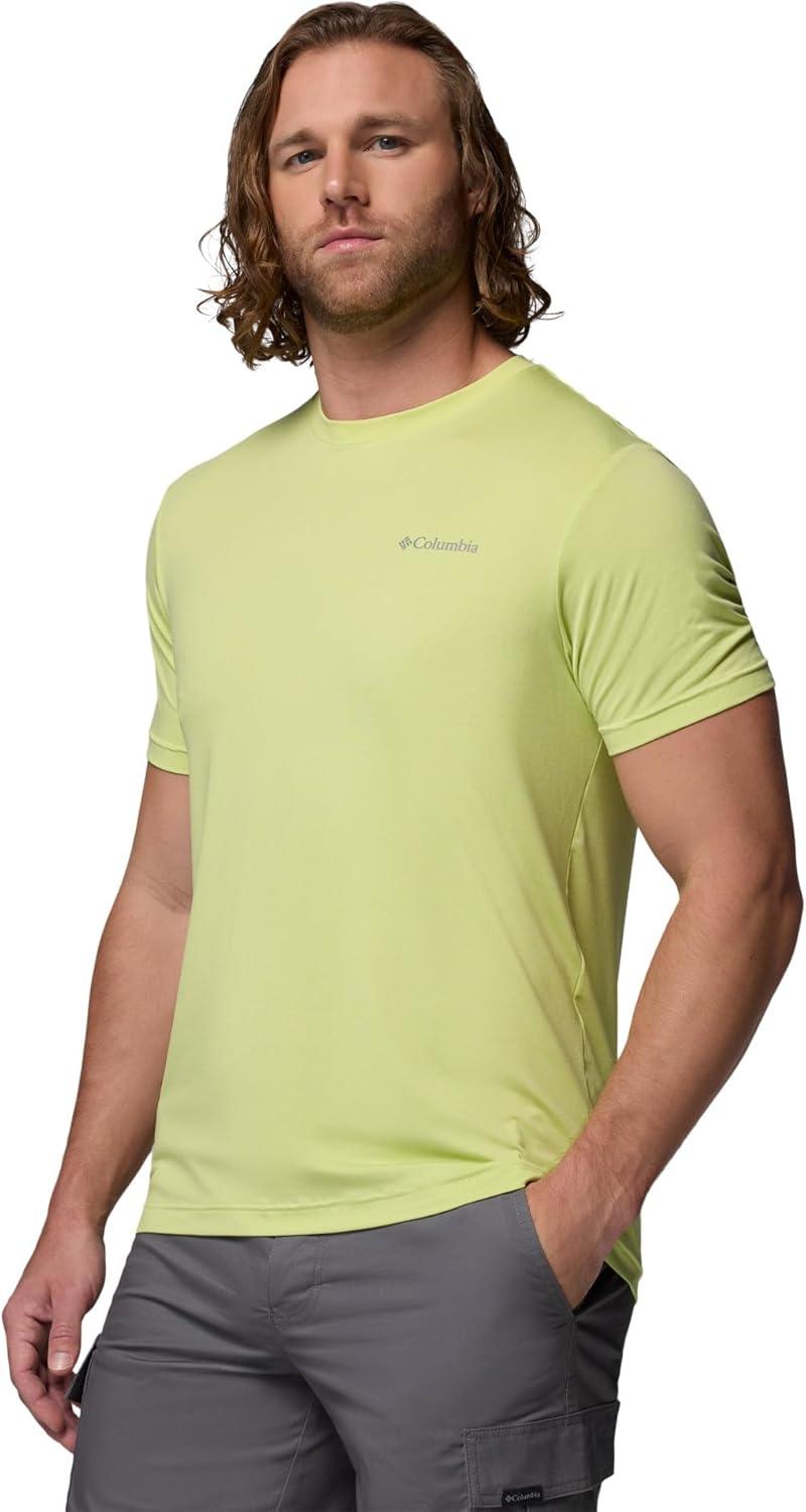 imageColumbia Mens Parsons Point Short Sleeve Back Graphic TeeCitron Haze HeatherSplatter Gem