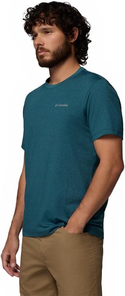 imageColumbia Mens Parsons Point Short Sleeve Back Graphic TeeEverblue HeatherSplatter Gem