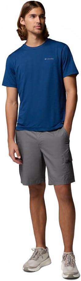imageColumbia Mens Parsons Point Short Sleeve Back Graphic TeeMountain Blue HeatherAthletic Gem Badg