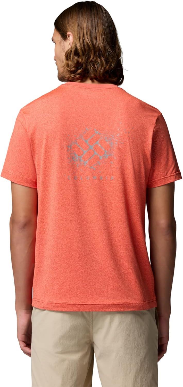 imageColumbia Mens Parsons Point Short Sleeve Back Graphic TeeSuper Sonic HeatherSplatter Gem