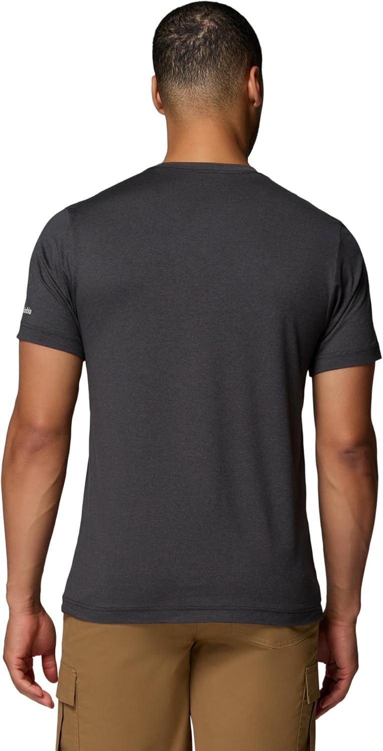 imageColumbia Mens Parsons Point Short Sleeve Graphic TeeBlack HeatherBadge Label
