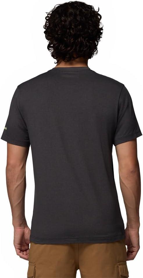imageColumbia Mens Parsons Point Short Sleeve Graphic TeeBlack HeatherPointed Peaks