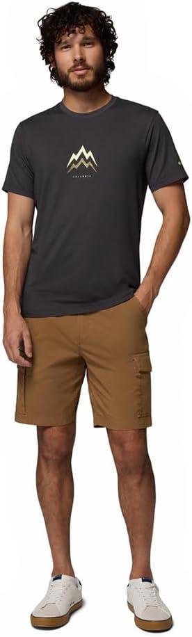 imageColumbia Mens Parsons Point Short Sleeve Graphic TeeBlack HeatherPointed Peaks