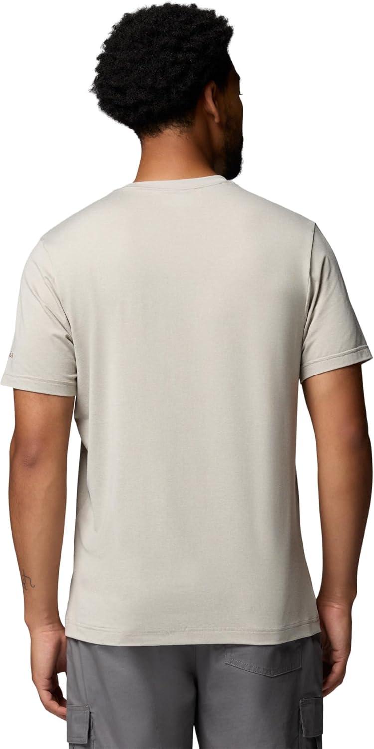 imageColumbia Mens Parsons Point Short Sleeve Graphic TeeDark Stone HeatherRetro Roamer