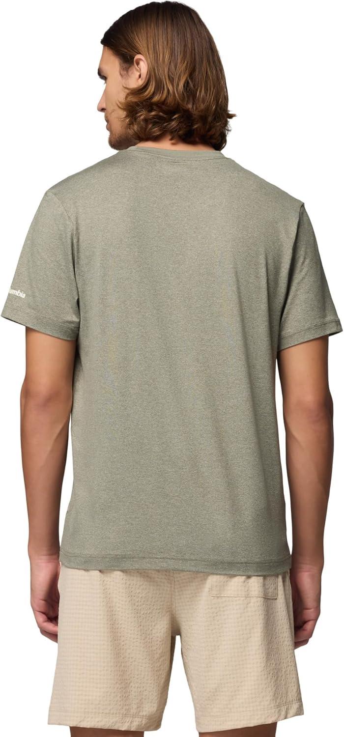 imageColumbia Mens Parsons Point Short Sleeve Graphic TeeStone Green HeatherRetro Roamer
