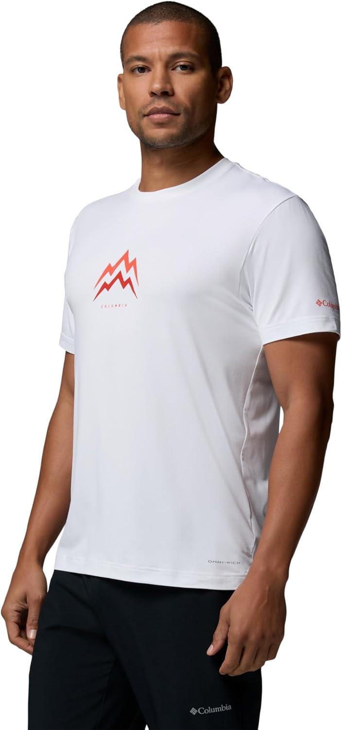 imageColumbia Mens Parsons Point Short Sleeve Graphic TeeWhitePointed Peaks