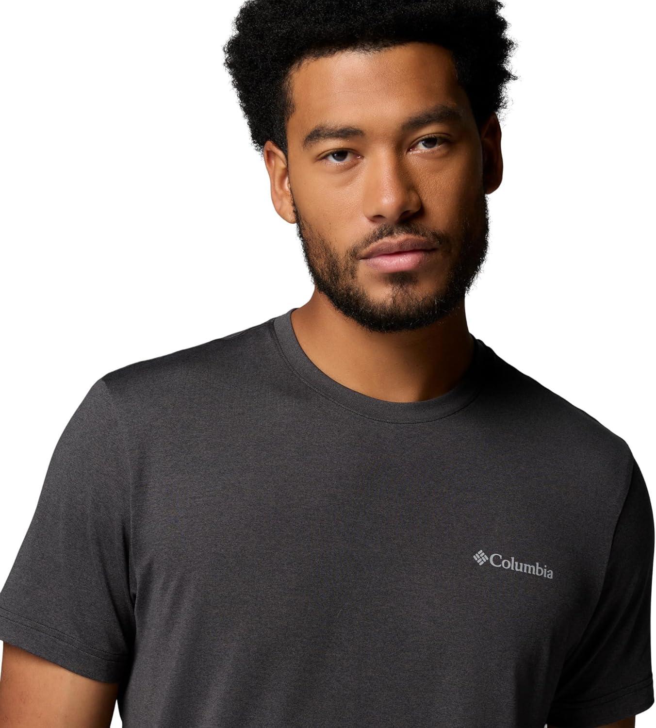 imageColumbia Mens Parsons Point Short Sleeve Logo TeeBlackHeather
